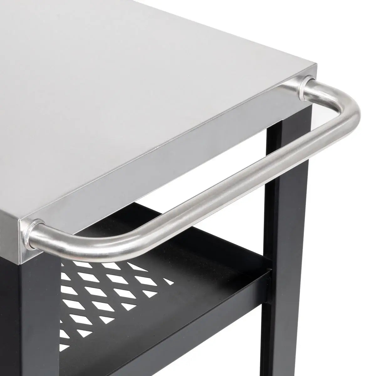 Dellonda Barbecue/Plancha Trolley for Outdoor Grilling/Cooking with Utensil Holder, Stainless Steel  White Rose Tools