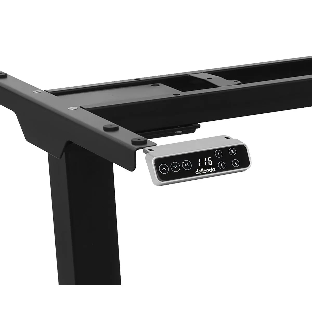 Dellonda Black Electric Adjustable Desk Frame, Digital Controls 100kg Heavy Duty  White Rose Tools