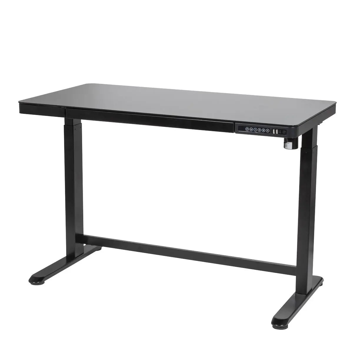 Dellonda Black Electric Adjustable Standing Desk with USB & Drawer, 1200 x 600mm  White Rose Tools