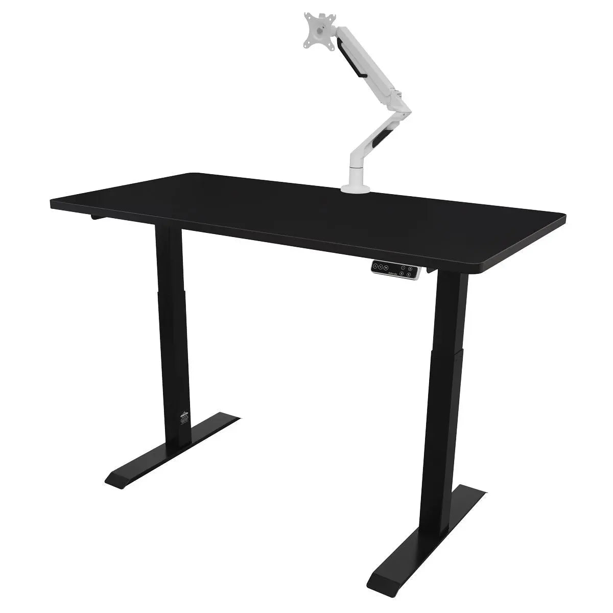Dellonda Black Electric Height Adjustable Standing Desk, 1400 x 700mm Dual Motor 100kg  White Rose Tools