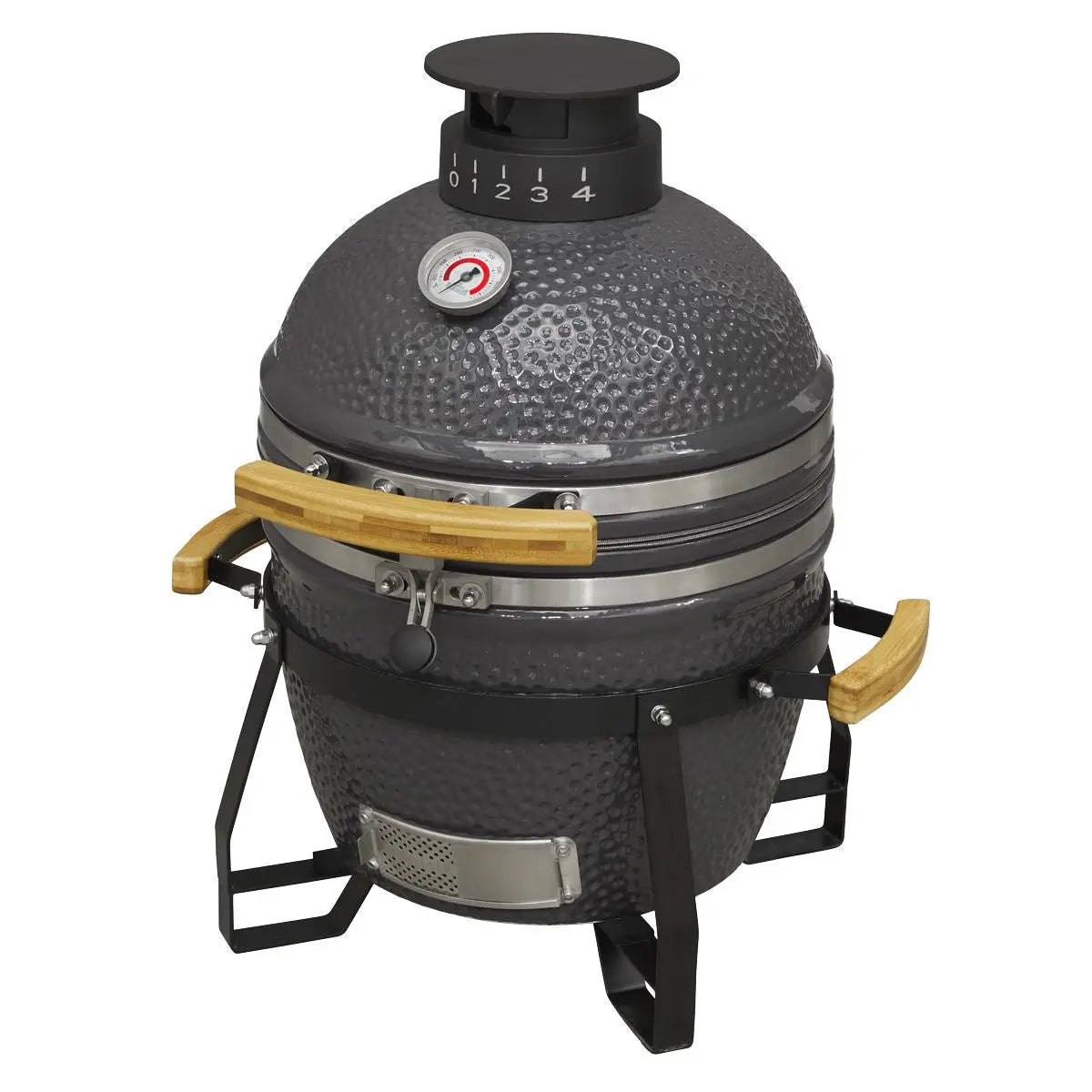 Dellonda Deluxe 16"(40cm) Ceramic Kamado Style BBQ Grill/Oven/Smoker  White Rose Tools