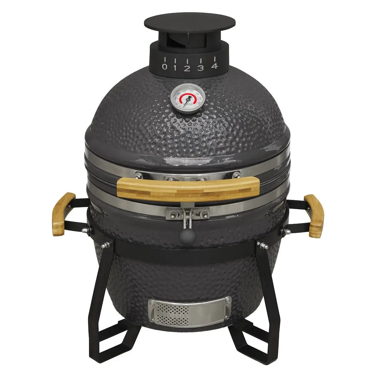 Dellonda Deluxe 16"(40cm) Ceramic Kamado Style BBQ Grill/Oven/Smoker  White Rose Tools