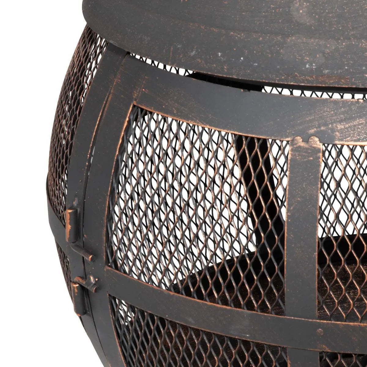 Dellonda Deluxe 360° Chiminea/Fire Pit/Outdoor Heater - Antique Bronze Finish - DG112  White Rose Tools
