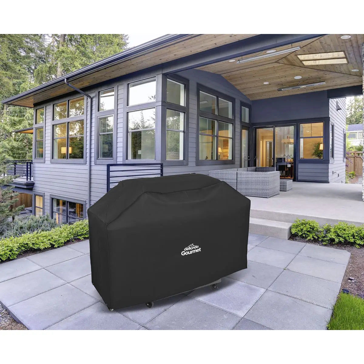 Dellonda Deluxe Oxford Style Water-Resistant Cover for BBQs, 1370 x 920mm  White Rose Tools