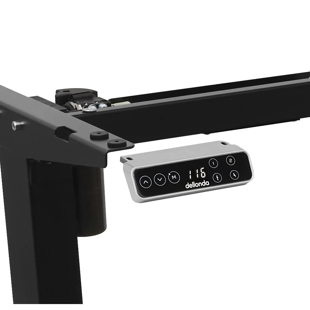 Dellonda Electric Adjustable Desk Frame, Digital Controls, 70kg Capacity, Black  White Rose Tools