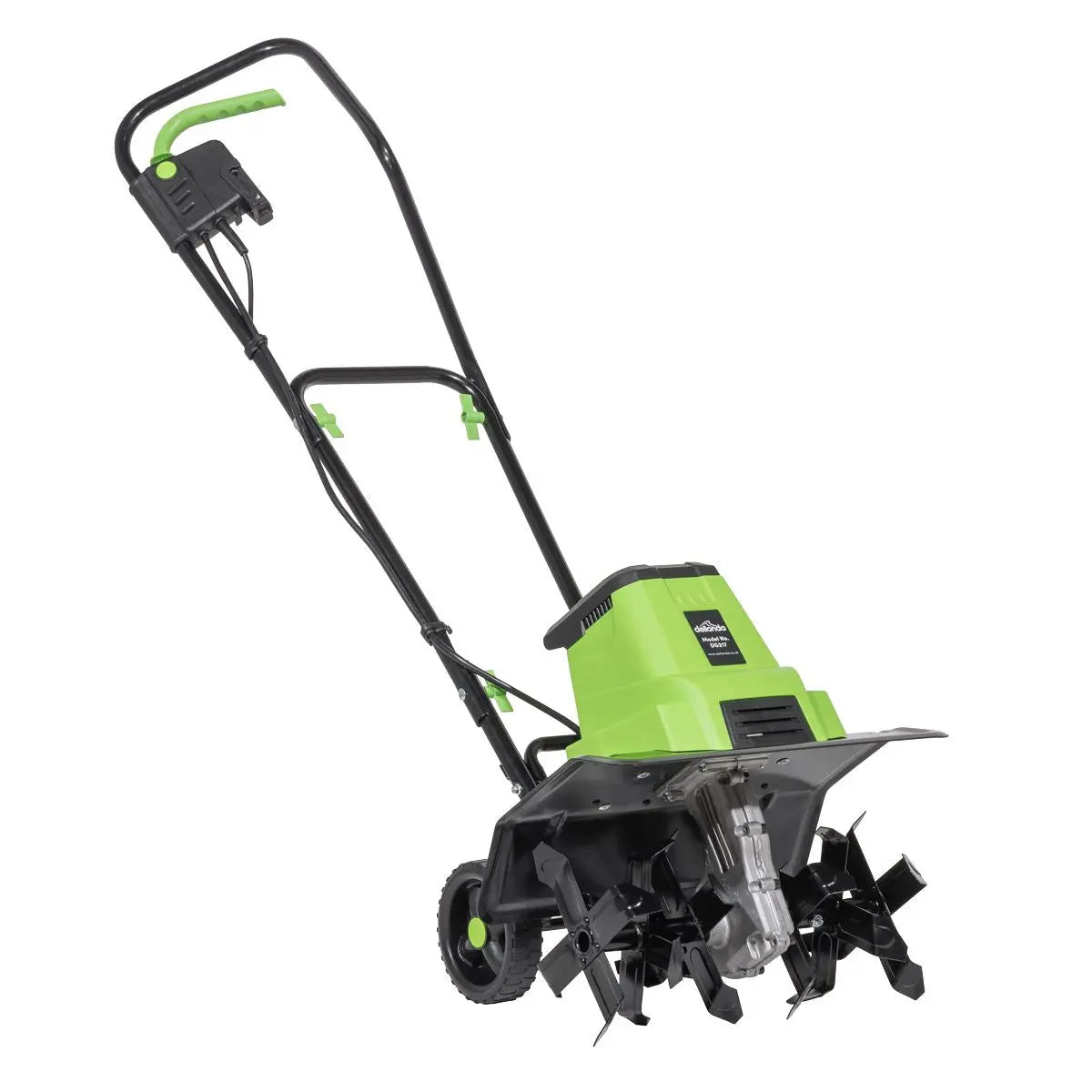 Dellonda Electric Tiller/Cultivator, 1500W Rotavator for Digging Garden Soil, Electric Weeder 40cm Working Width, 6 Blades, 10m Power Cable, Foldable Frame  White Rose Tools