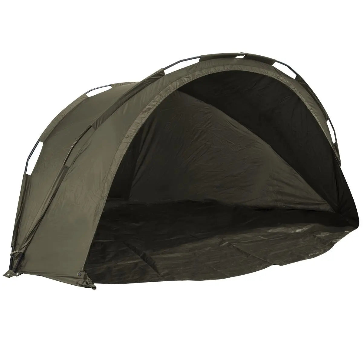 Dellonda Fishing Bivvy Carp Tent Lightweight 2-Man Waterproof & UV Protection Quick Assembly Pre-Threaded Poles with Ground Sheet & Heavy Duty Ground Pegs  White Rose Tools