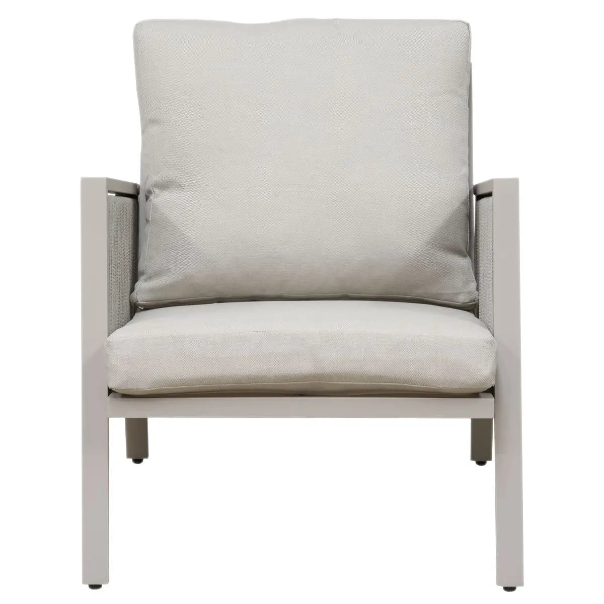 Dellonda Fusion Aluminium 4-Piece Outdoor Sofa, Arm Chairs & Coffee Table Set  White Rose Tools