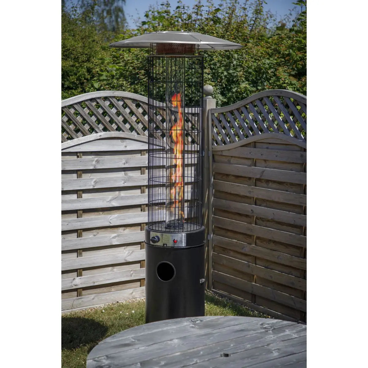 Dellonda Gas Patio Heater 13kW for Commercial & Domestic Use, Black  White Rose Tools