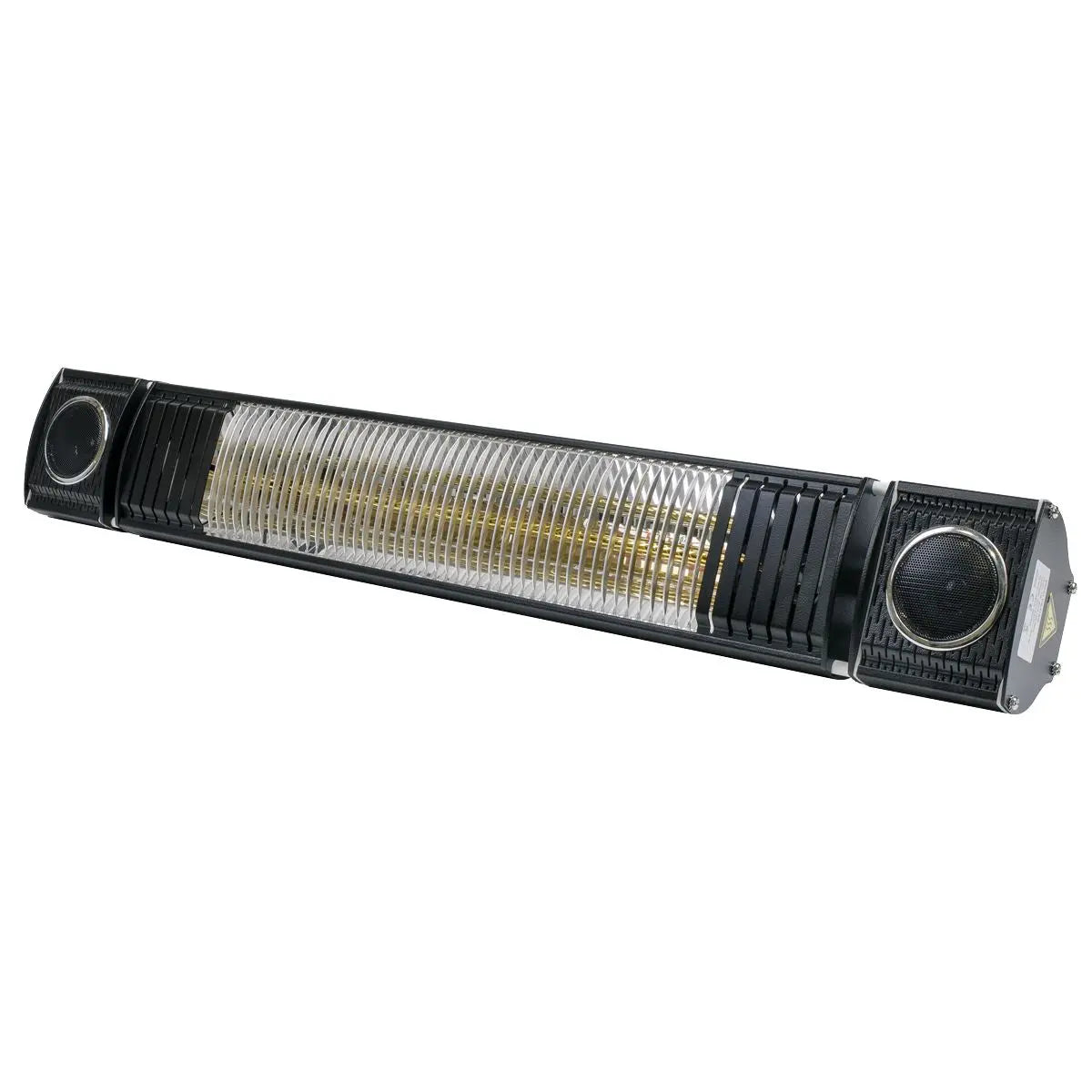 Dellonda Infrared Outdoor 2000W Patio Heater with Speakers for Music, Black  White Rose Tools