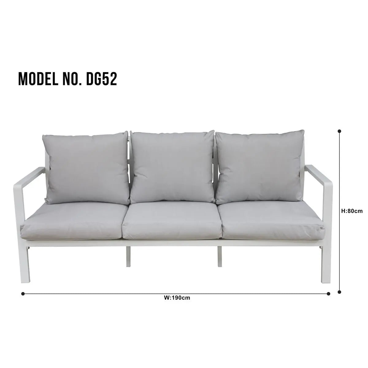 Dellonda Kyoto 4-Piece Aluminium Outdoor Garden Sofa Arm Chair Coffee Table Set  White Rose Tools