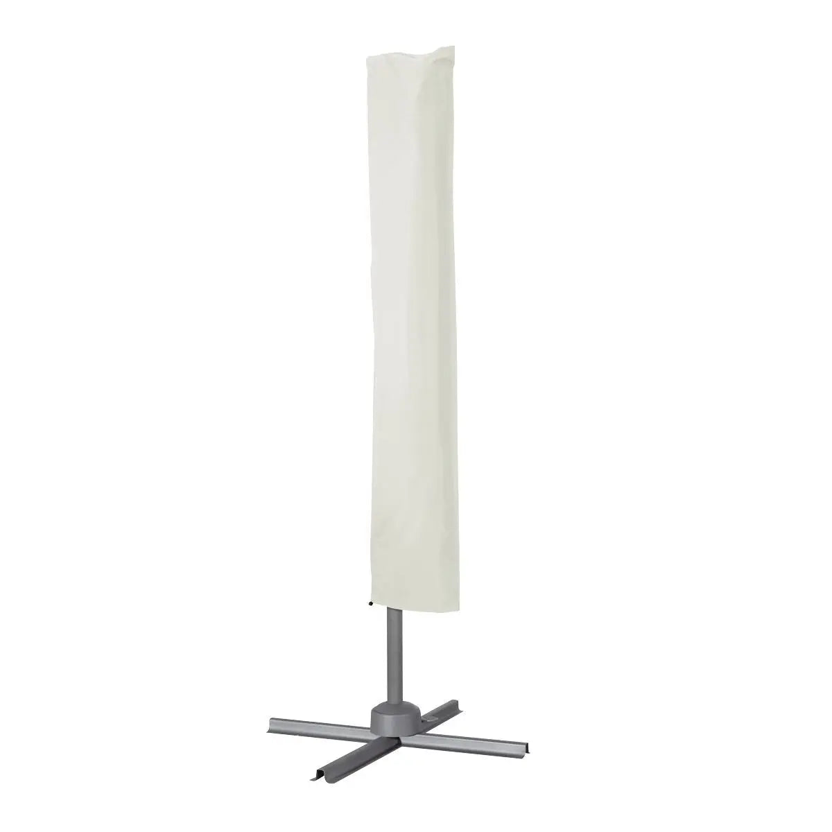 Dellonda Ø3m Garden/Patio Cantilever Parasol/Umbrella with Crank Handle, 360° Rotation, Tilt and Cover, Cream  White Rose Tools