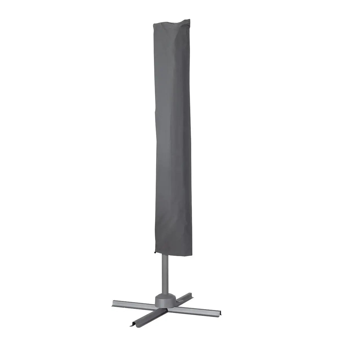 Dellonda Ø3m Garden/Patio Cantilever Parasol/Umbrella with Crank Handle, Tilt, 360° Rotation and Cover, Grey  White Rose Tools