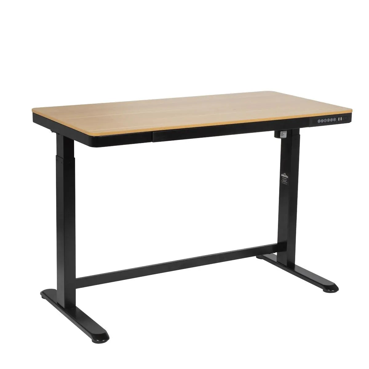 Dellonda Oak Electric Adjustable Standing Desk with USB & Drawer, 1200 x 600mm  White Rose Tools