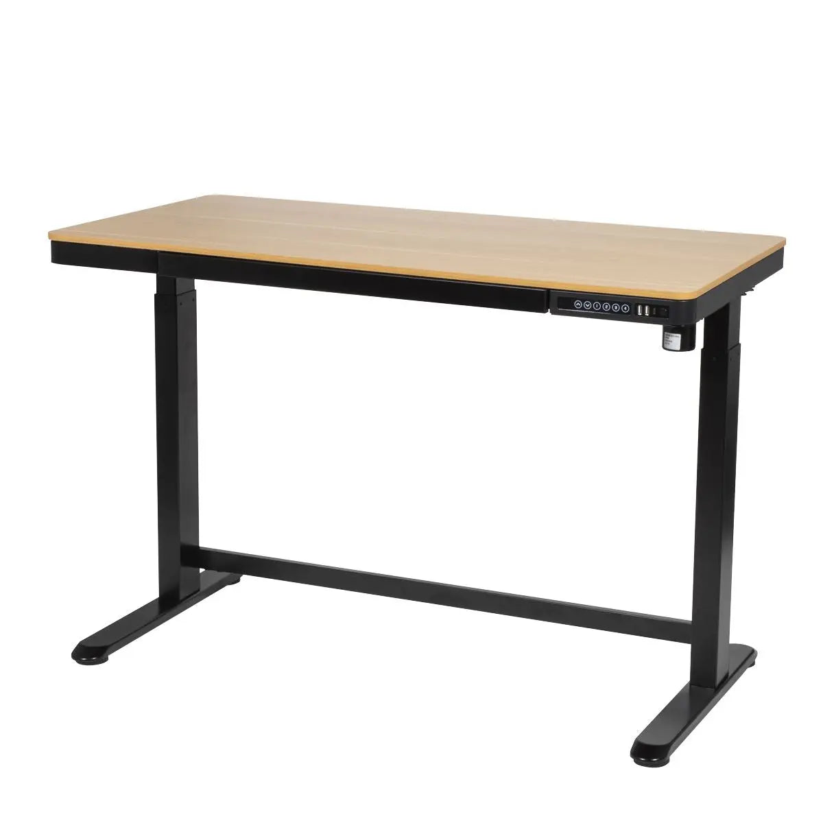Dellonda Oak Electric Adjustable Standing Desk with USB & Drawer, 1200 x 600mm  White Rose Tools