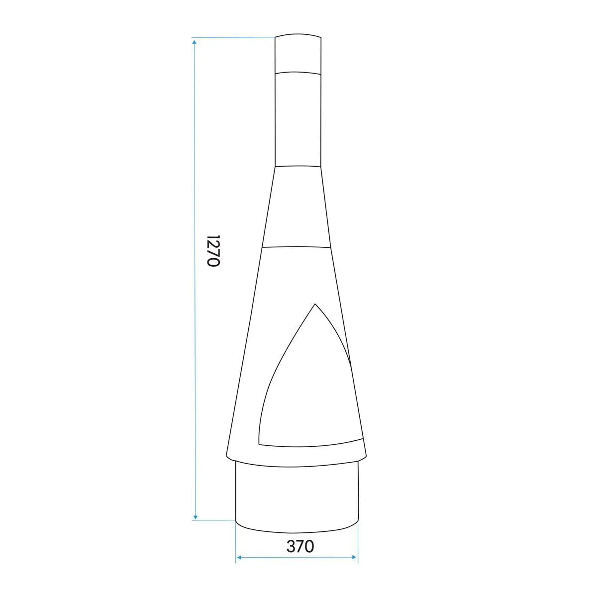 Dellonda Outdoor Chiminea, Fireplace, Fire Pit, Heater, Durable, Black Steel  White Rose Tools