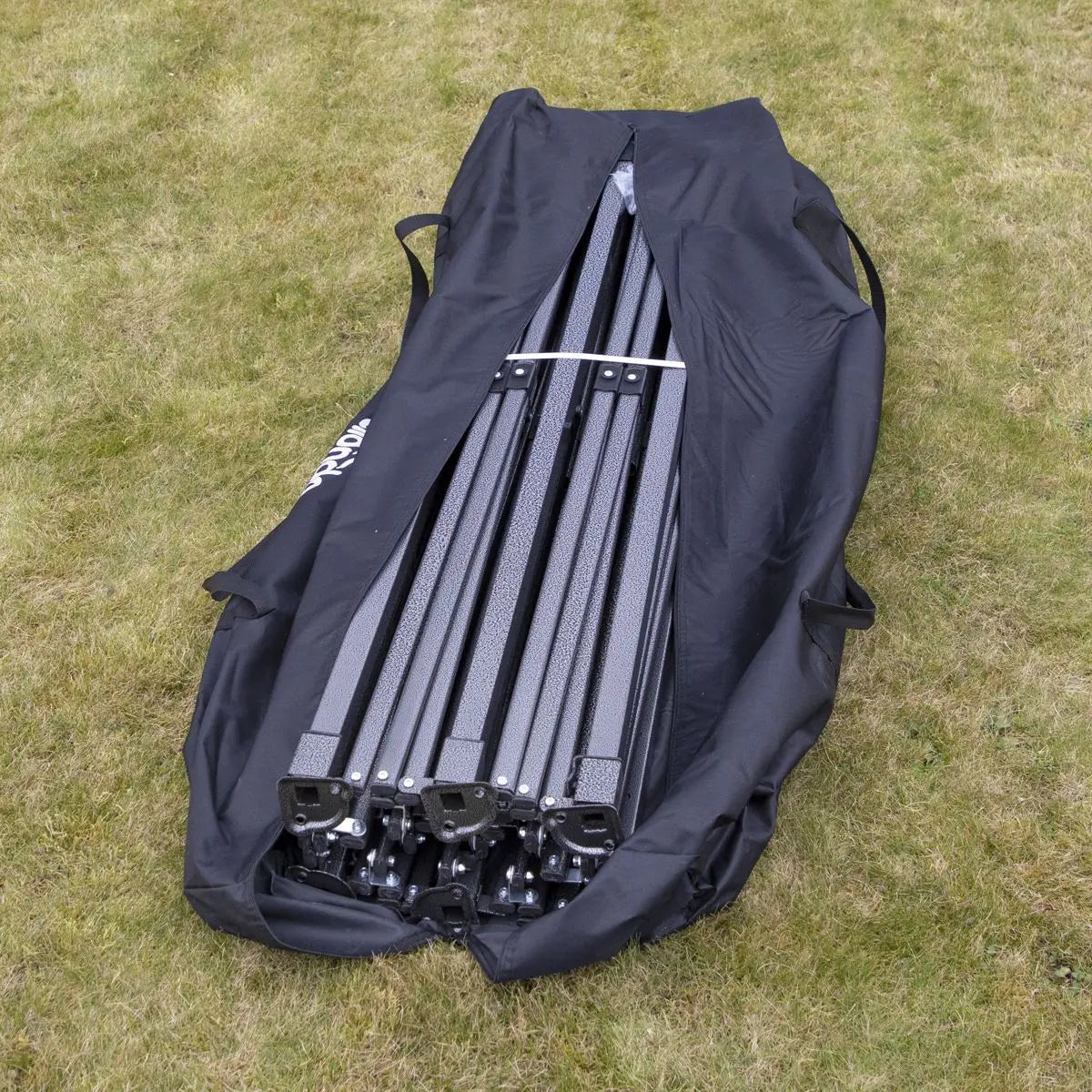 Dellonda Premium 3x6m Pop-Up Gazebo, Heavy Duty, PVC Coated, Water Resistant Fabric, Supplied with Carry Bag, Rope, Stakes & Weight Bags - Dark Green Canopy  White Rose Tools