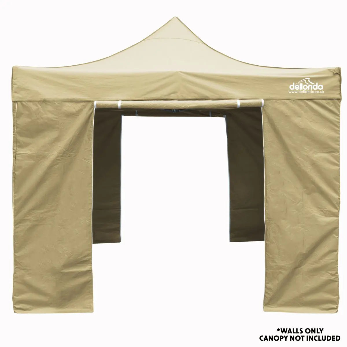 Dellonda Premium Gazebo/Marquee Side Walls/Doors/Windows, Fits 3 x 3m Models - Beige  White Rose Tools