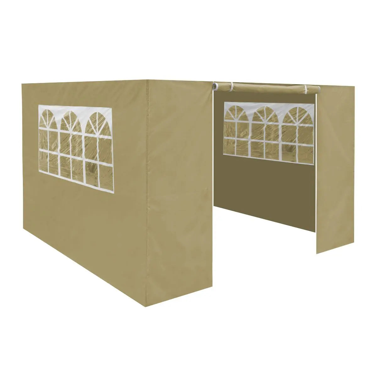 Dellonda Premium Gazebo/Marquee Side Walls/Doors/Windows, Fits 3 x 3m Models - Beige  White Rose Tools