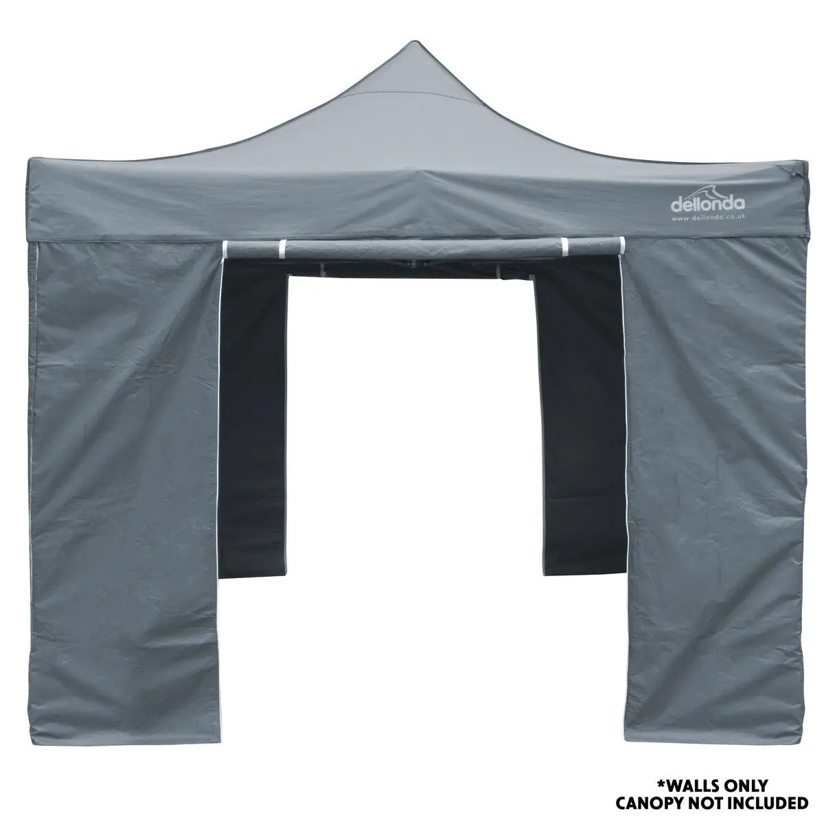Dellonda Premium Gazebo/Marquee Side Walls/Doors/Windows, Fits 3 x 3m Models - Grey  White Rose Tools