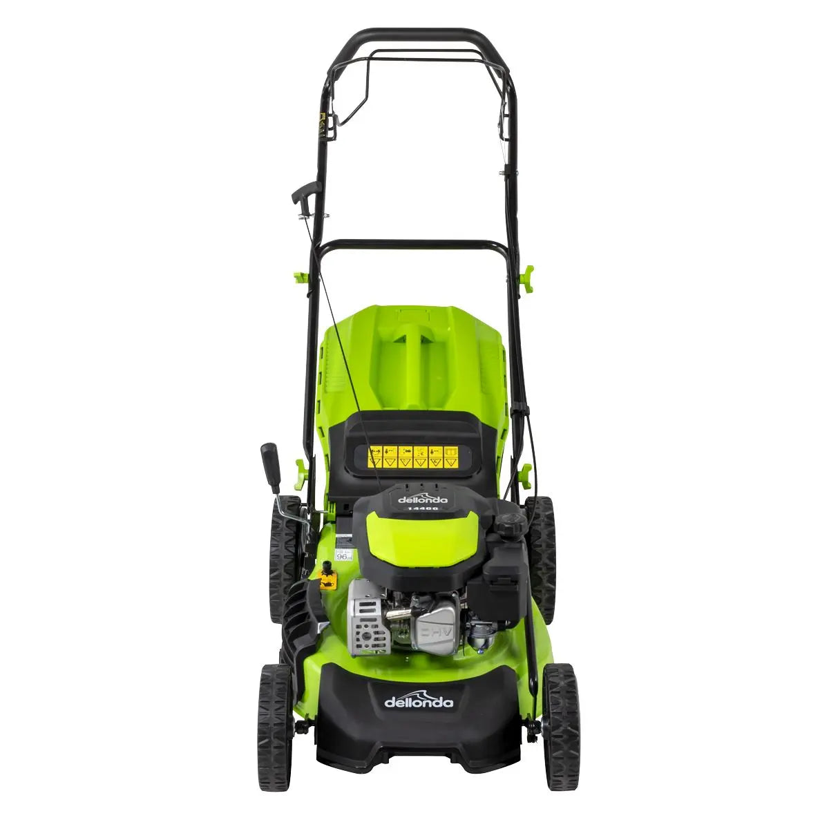 Dellonda Self-Propelled Petrol Lawnmower Grass Cutter with Height Adjustment & Grass Bag 144cc 18"/46cm 4-Stroke Engine  White Rose Tools