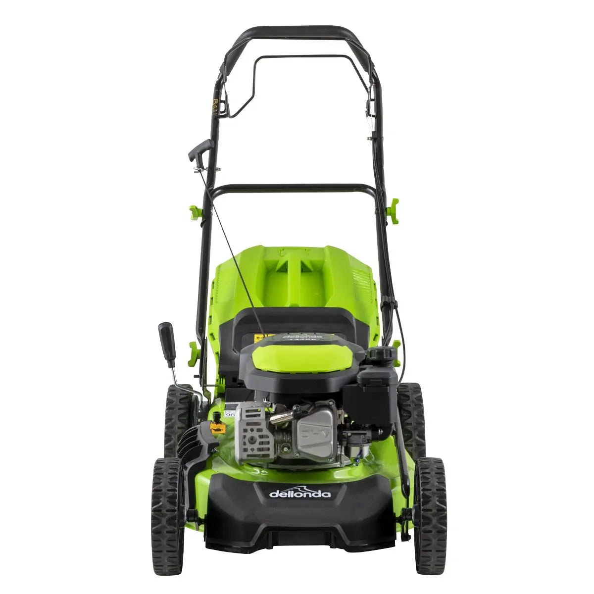 Dellonda Self-Propelled Petrol Lawnmower Grass Cutter with Height Adjustment & Grass Bag 144cc 18"/46cm 4-Stroke Engine  White Rose Tools