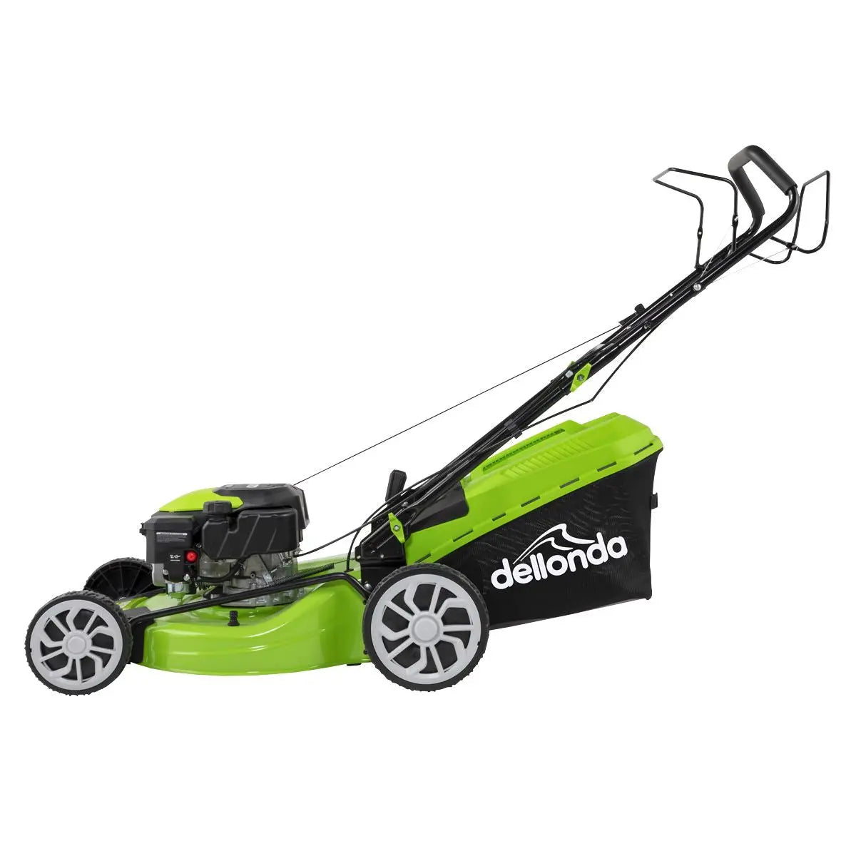 Dellonda Self-Propelled Petrol Lawnmower Grass Cutter with Height Adjustment & Grass Bag 170cc 20"/51cm 4-Stroke Engine  White Rose Tools