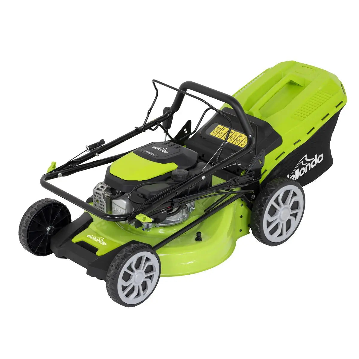 Dellonda Self-Propelled Petrol Lawnmower Grass Cutter with Height Adjustment & Grass Bag 170cc 20"/51cm 4-Stroke Engine  White Rose Tools