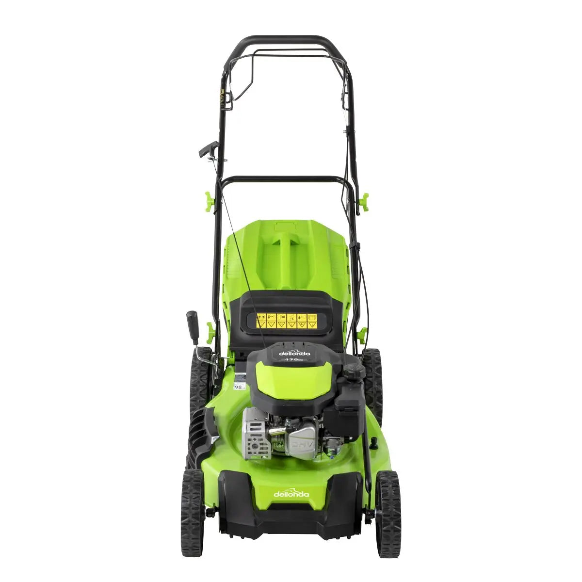 Dellonda Self-Propelled Petrol Lawnmower Grass Cutter with Height Adjustment & Grass Bag 170cc 20"/51cm 4-Stroke Engine  White Rose Tools