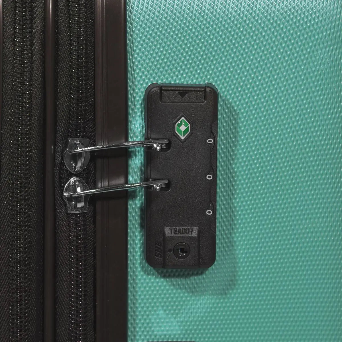 Dellonda Set 3-Piece Lightweight ABS Luggage Set with Integrated TSA Approved Combination Lock - Teal - DL126  White Rose Tools