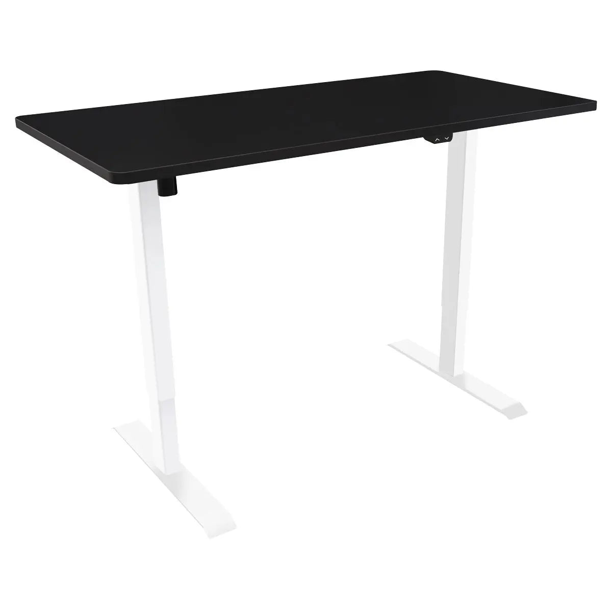 Dellonda Single Motor Height-Adjustable Electric Sit & Stand Desk with Black Desktop & White Frame  White Rose Tools