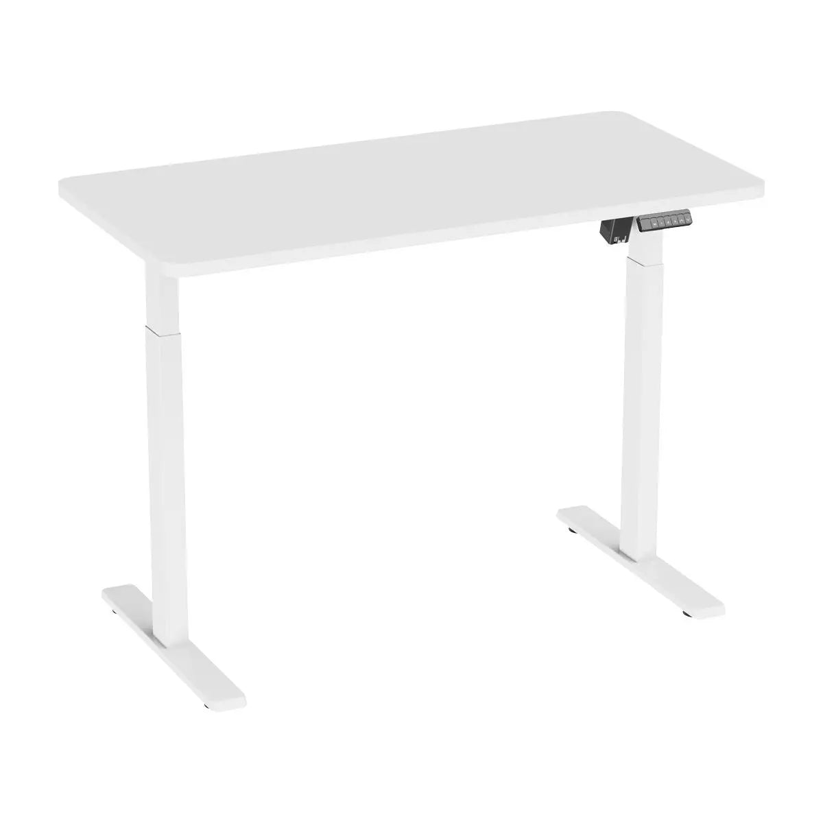 Dellonda White Electric Adjustable Office Standing Desk, Quiet & Fast 1200x600mm  White Rose Tools