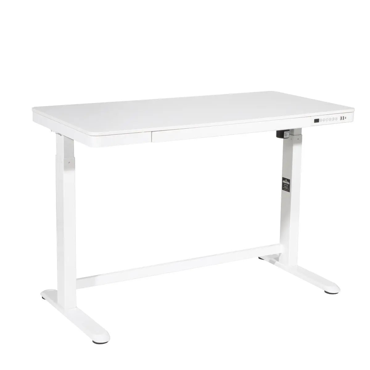 Dellonda White Electric Adjustable Standing Desk with USB & Drawer, 1200 x 600mm  White Rose Tools