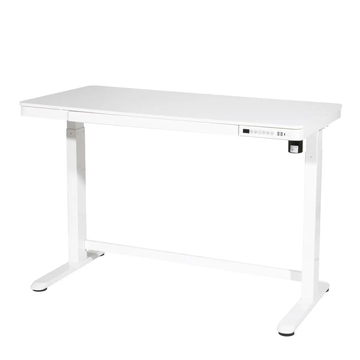 Dellonda White Electric Adjustable Standing Desk with USB & Drawer, 1200 x 600mm  White Rose Tools