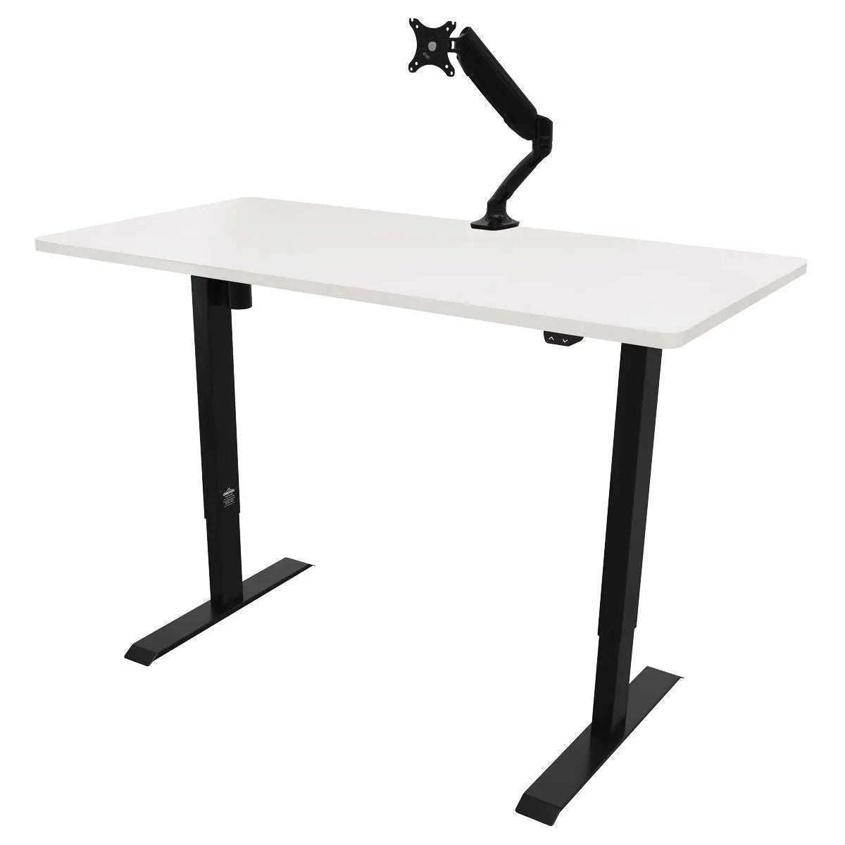 Dellonda White Electric Height Adjustable Standing Desk, Quiet, Home Office, 1400x700mm  White Rose Tools