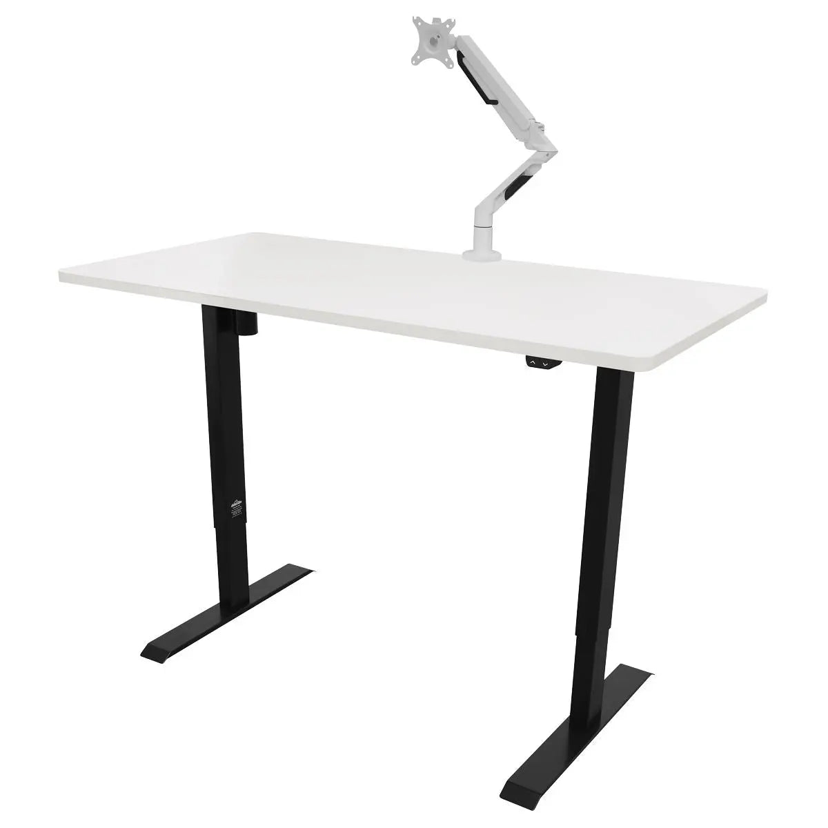 Dellonda White Electric Height Adjustable Standing Desk, Quiet, Home Office, 1400x700mm  White Rose Tools