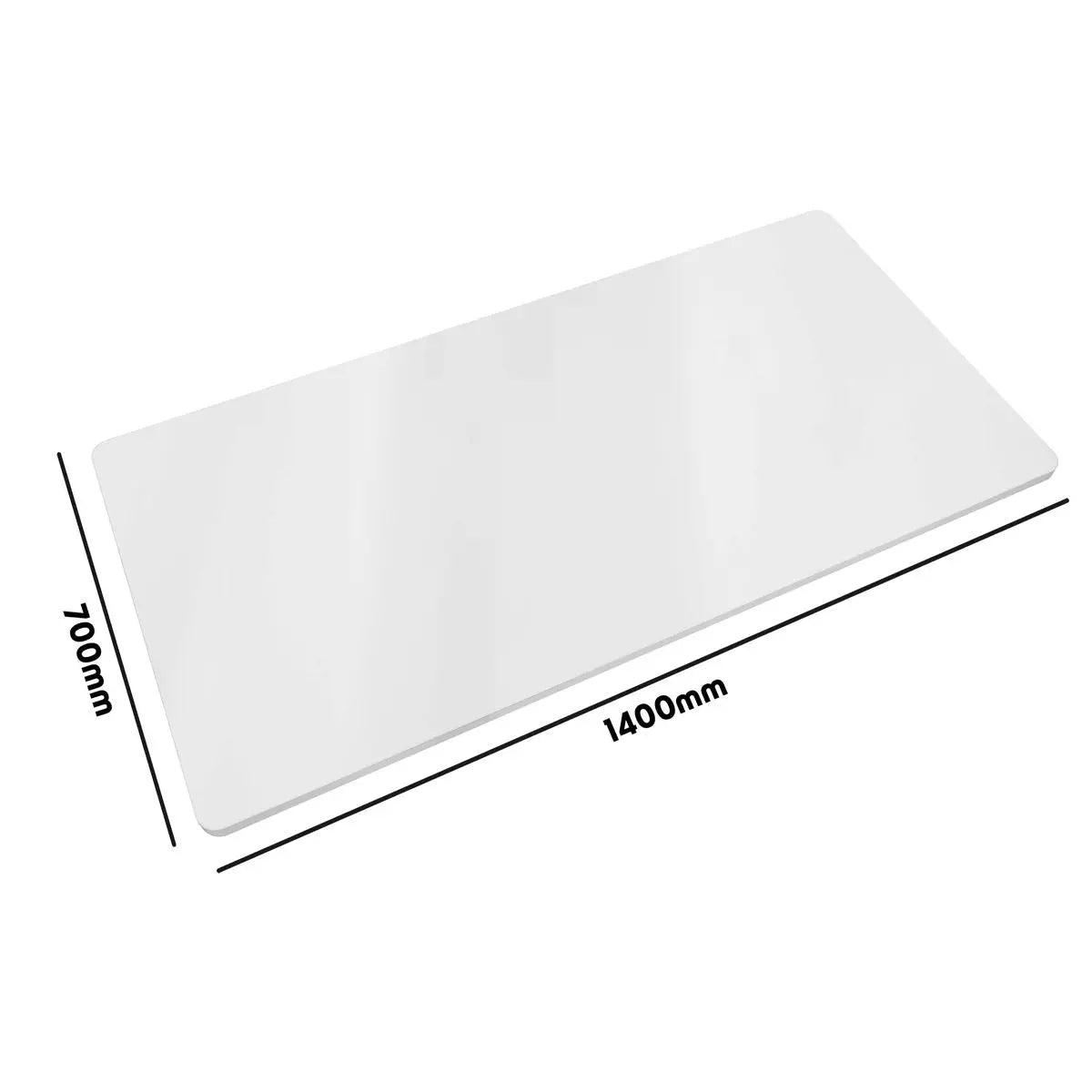 Dellonda White Rectangular Desktop 1400 x 700mm, 1" Thickness - DH19  White Rose Tools