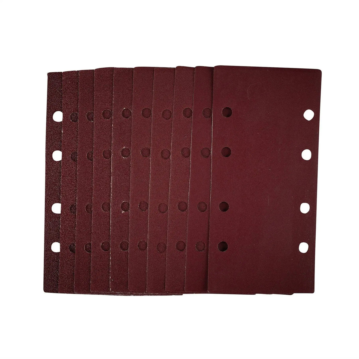 Draper 1/3 Sanding Sheets with Hook and Loop 93 x 190mm Assorted Grit (Pack of 10) 55066  White Rose Tools