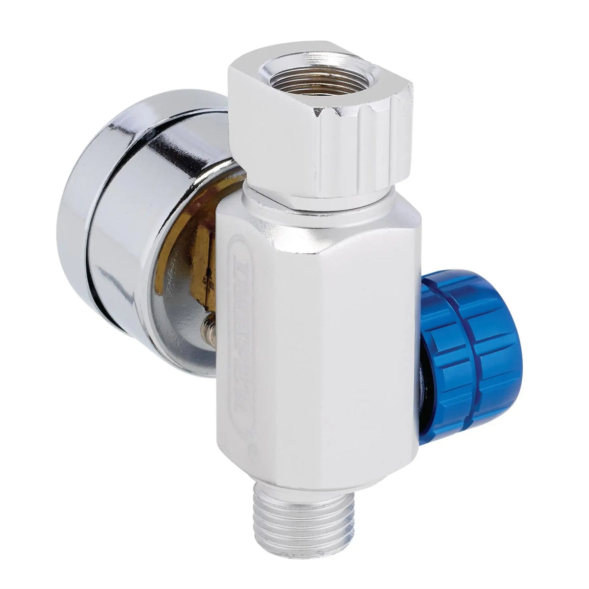 Draper 1/4" BSP On-Gun Air Regulator and Gauge 140psi 28377  White Rose Tools