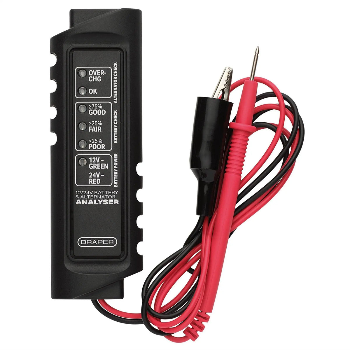 Draper 12/24V Battery and Alternator Analyser 31848  White Rose Tools