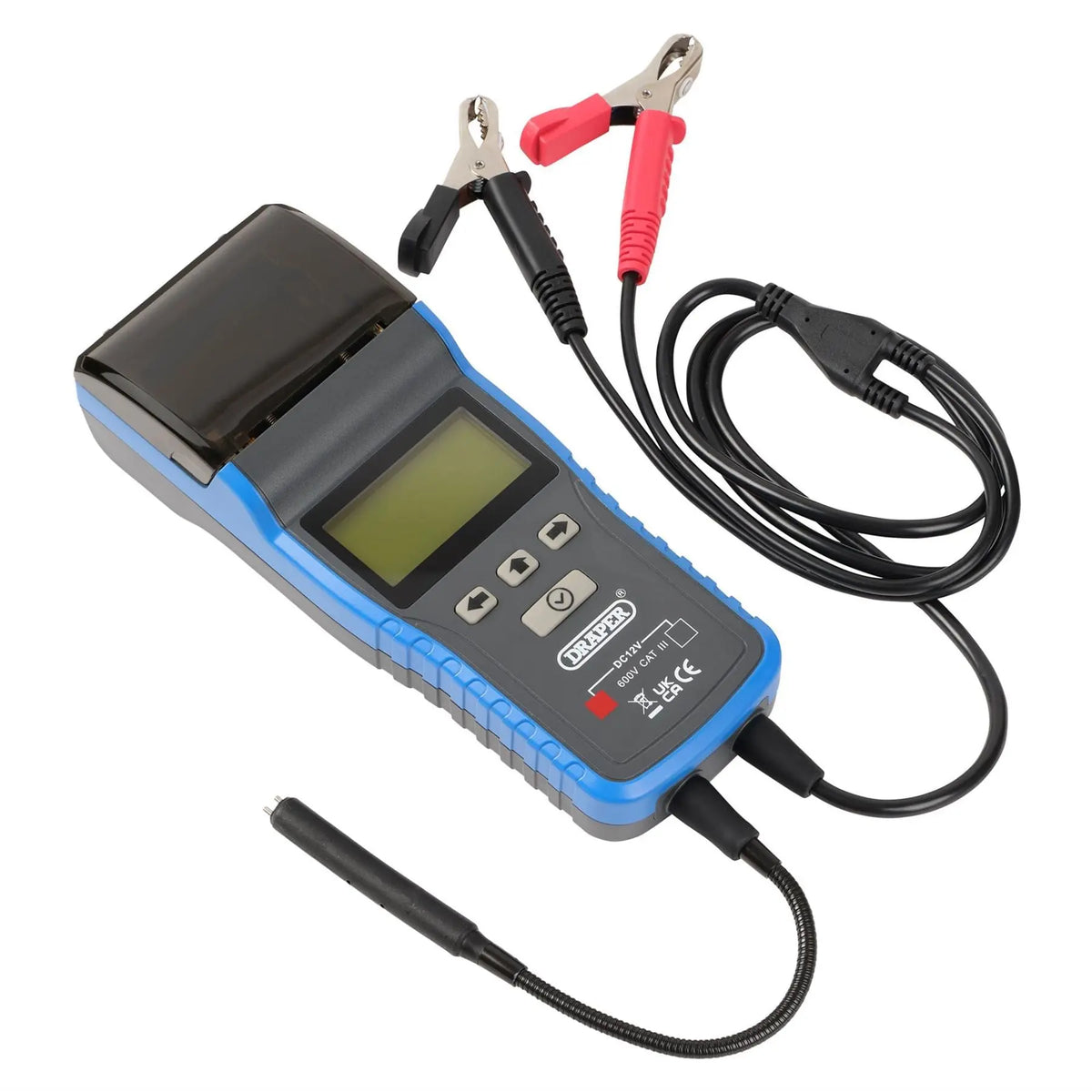 Draper 12V Digital Brake Fluid Tester with Printer 23707  White Rose Tools
