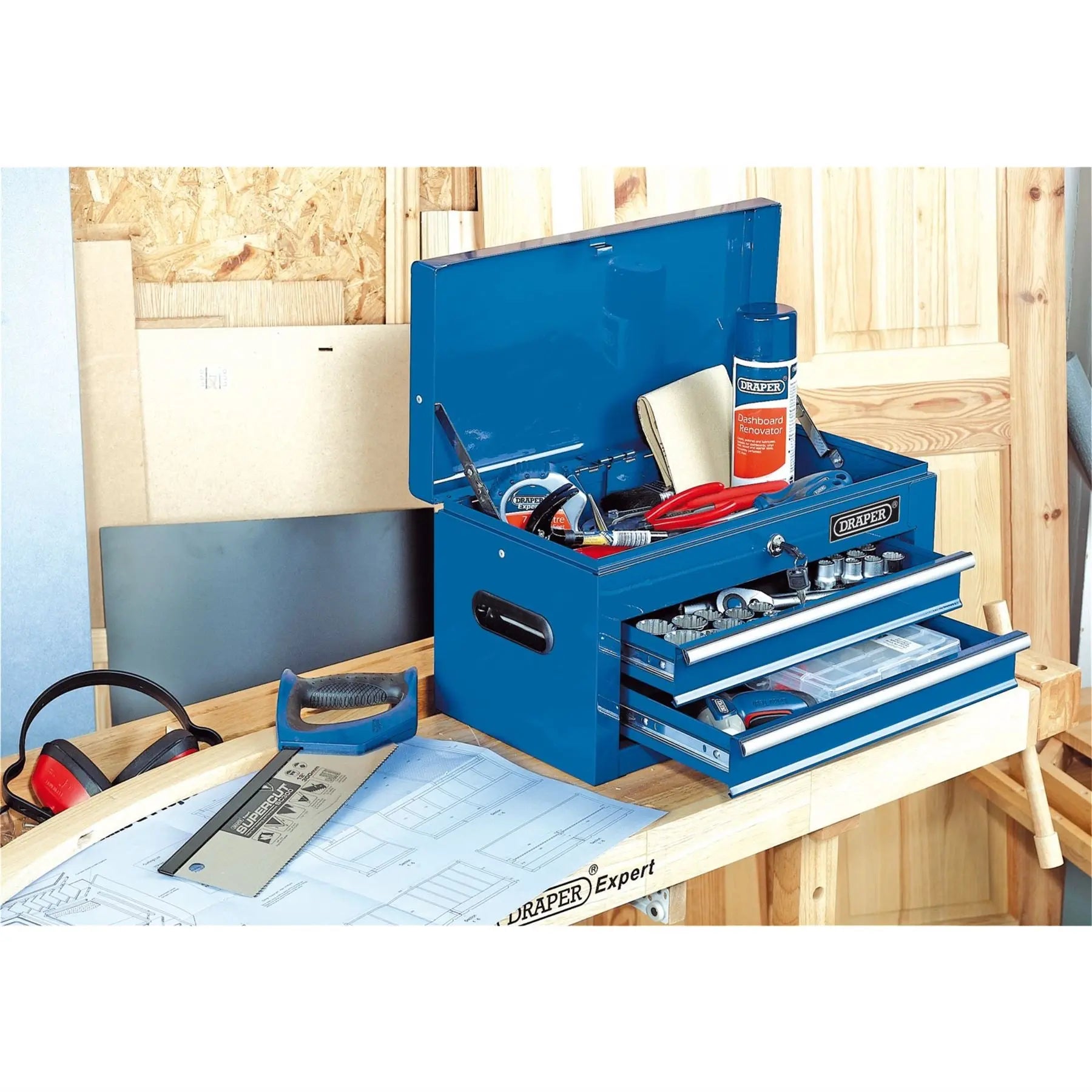 Draper 2 Drawer Tool Chest/Tool Box 03243  White Rose Tools