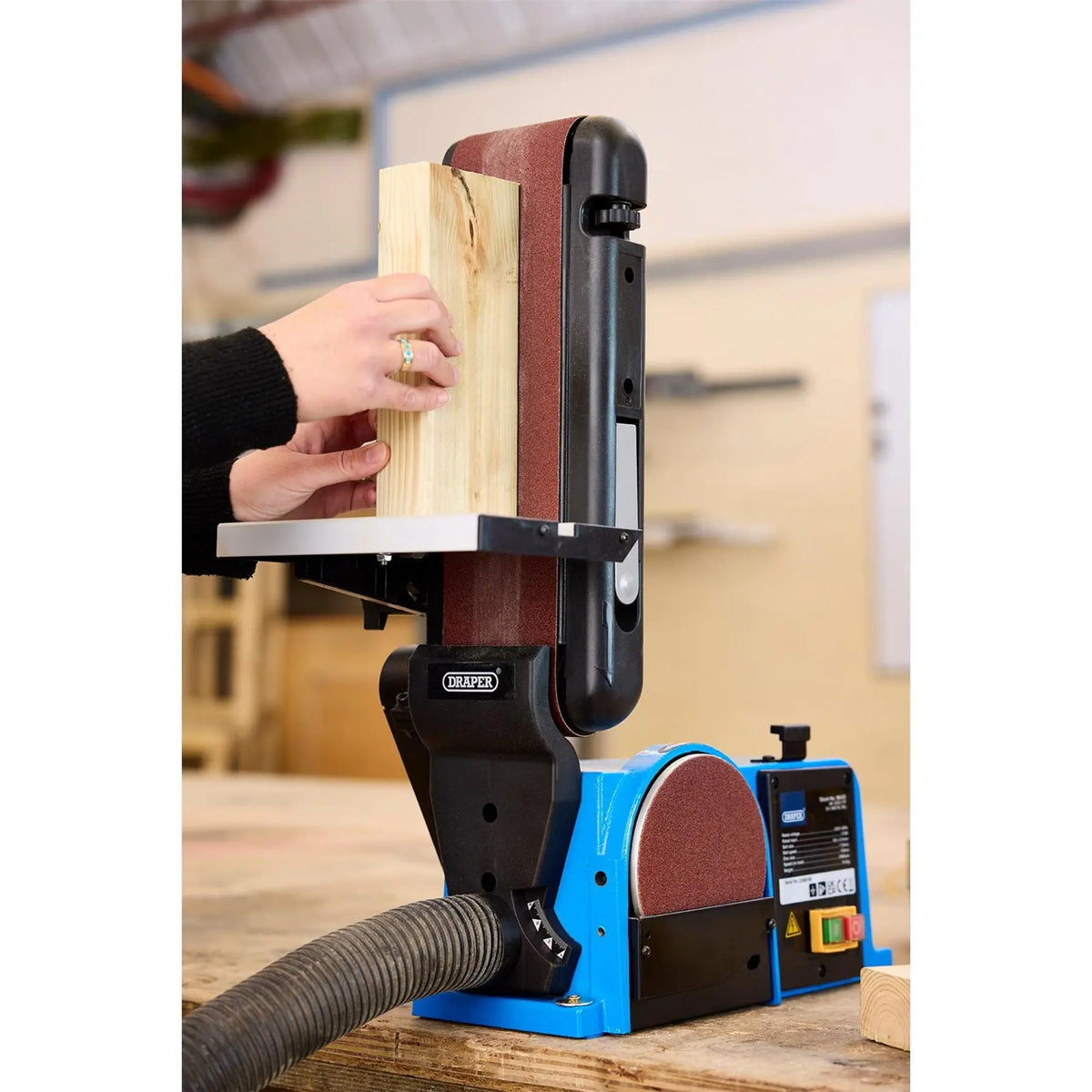 Draper 230V Belt and Disc Sander 370W 98420  White Rose Tools