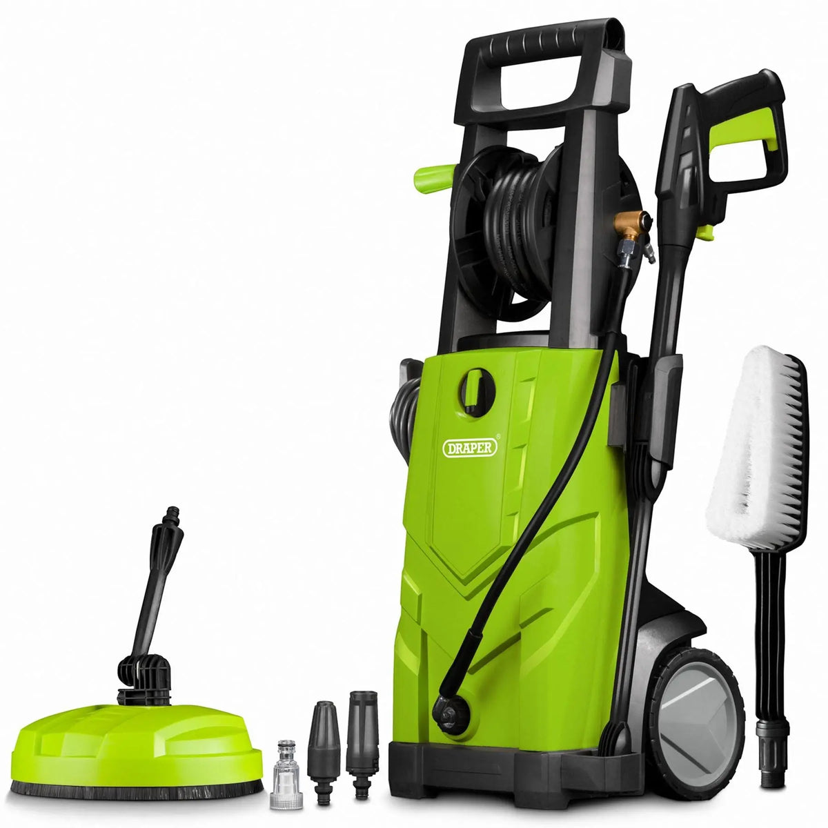 Draper 230V Pressure Washer 2200W 165Bar Green 03095  White Rose Tools