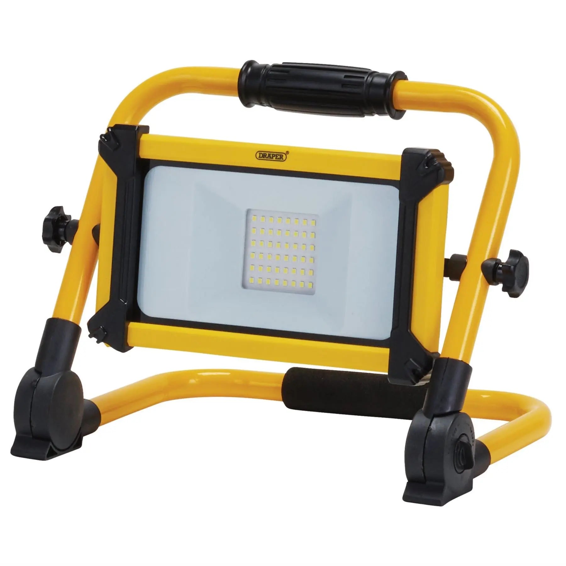 Draper 230V SMD LED Rechargeable Folding Site Light 10W 1100 Lumens Power Adaptor Supplied 03182  White Rose Tools