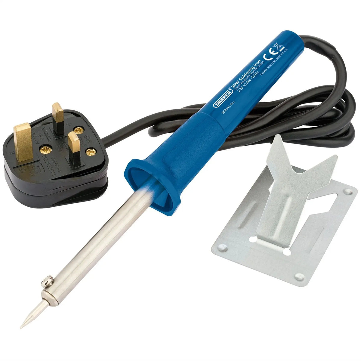 Draper 230V Soldering Iron 30W 85354  White Rose Tools