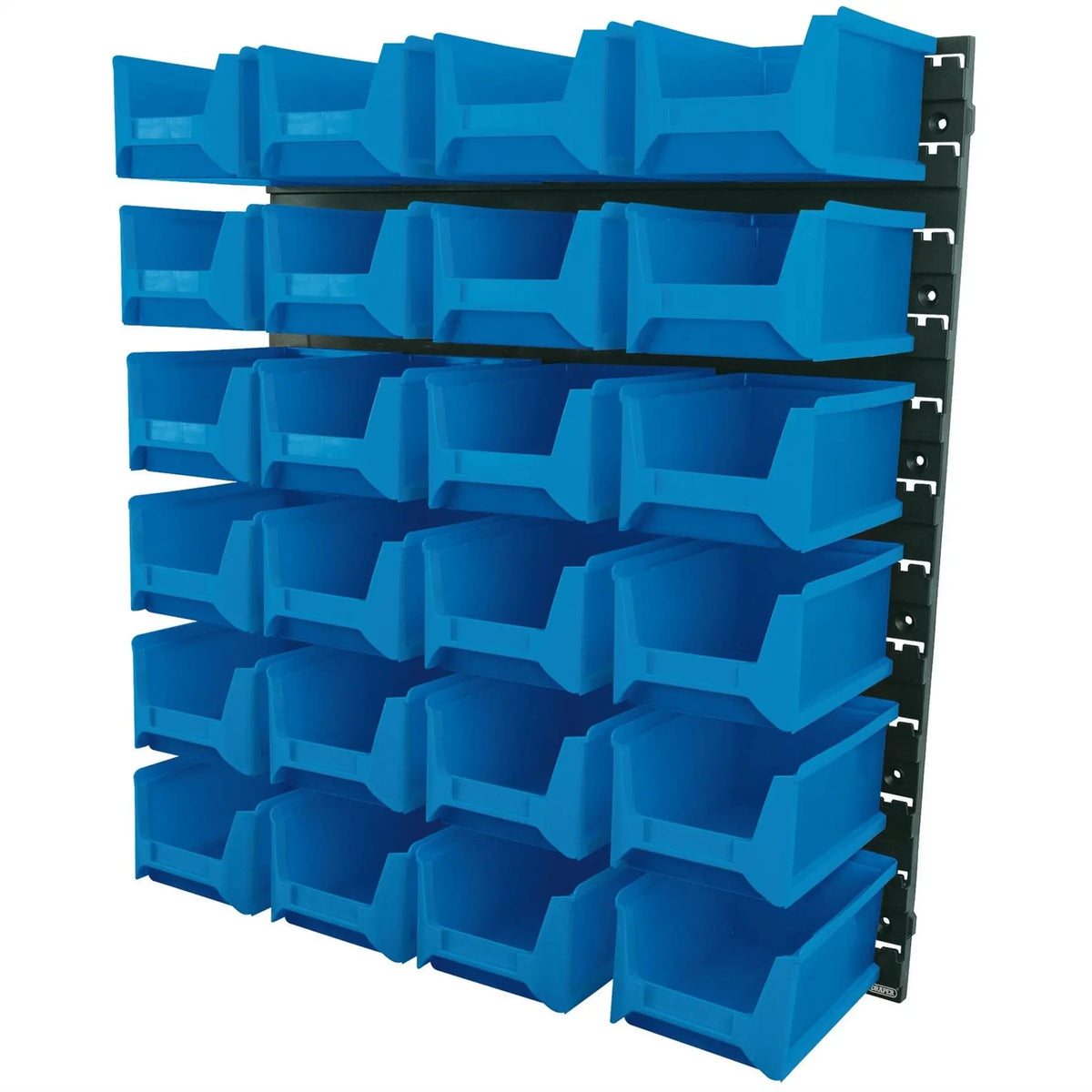 Draper 24 Bin Wall Storage Unit Large Bins 06797  White Rose Tools