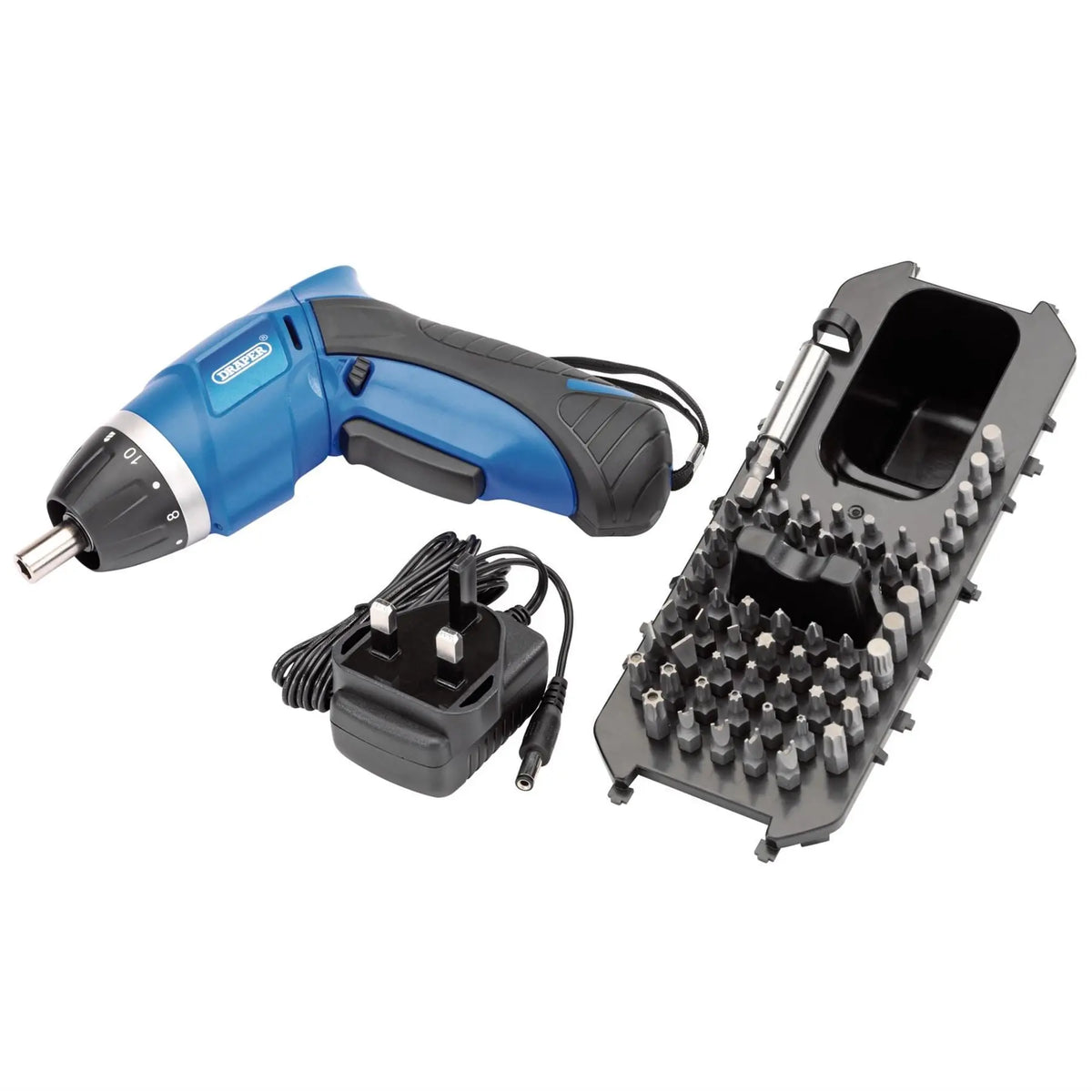 Draper 3.6V Cordless Li-ion Screwdriver Kit 83568  White Rose Tools