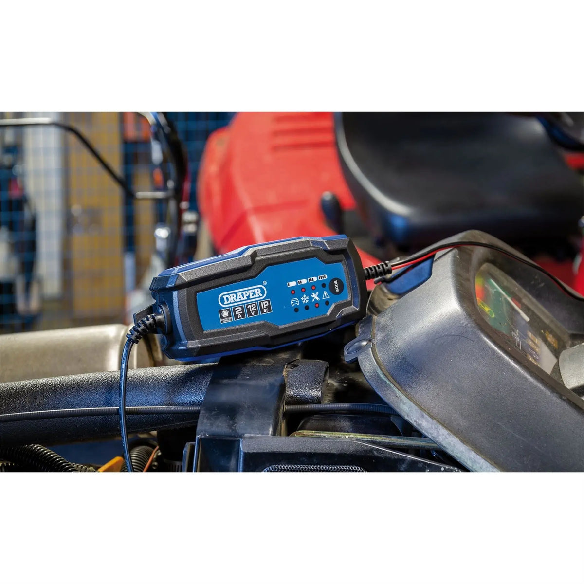 Draper 6/12V Smart Charger and Battery Maintainer 2A 53488  White Rose Tools