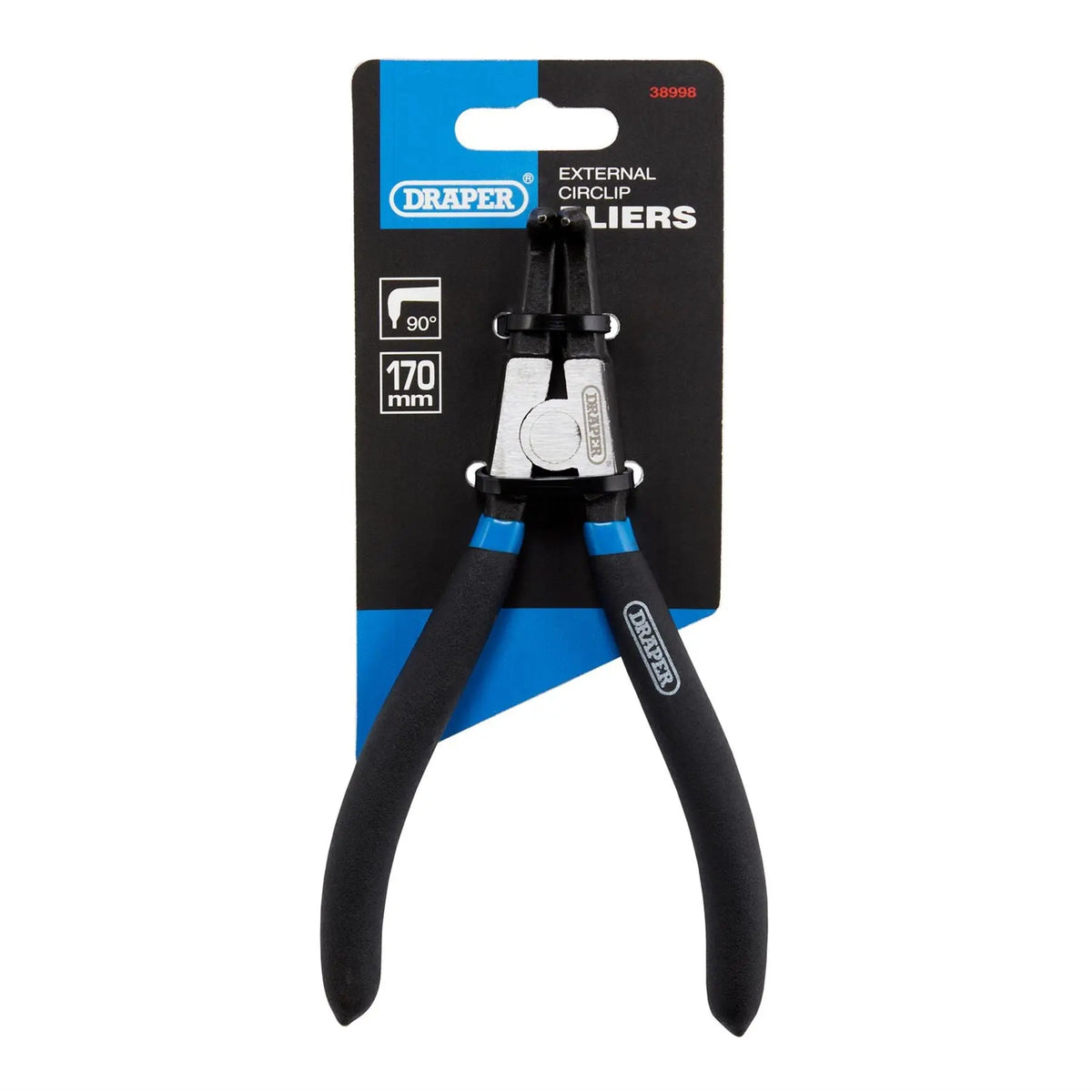 Draper 90° External Circlip Pliers 170mm 38998  White Rose Tools